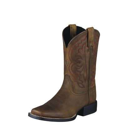 Ariat Quickdraw Kahverengi Western Csizma Çocuk (27610-383)